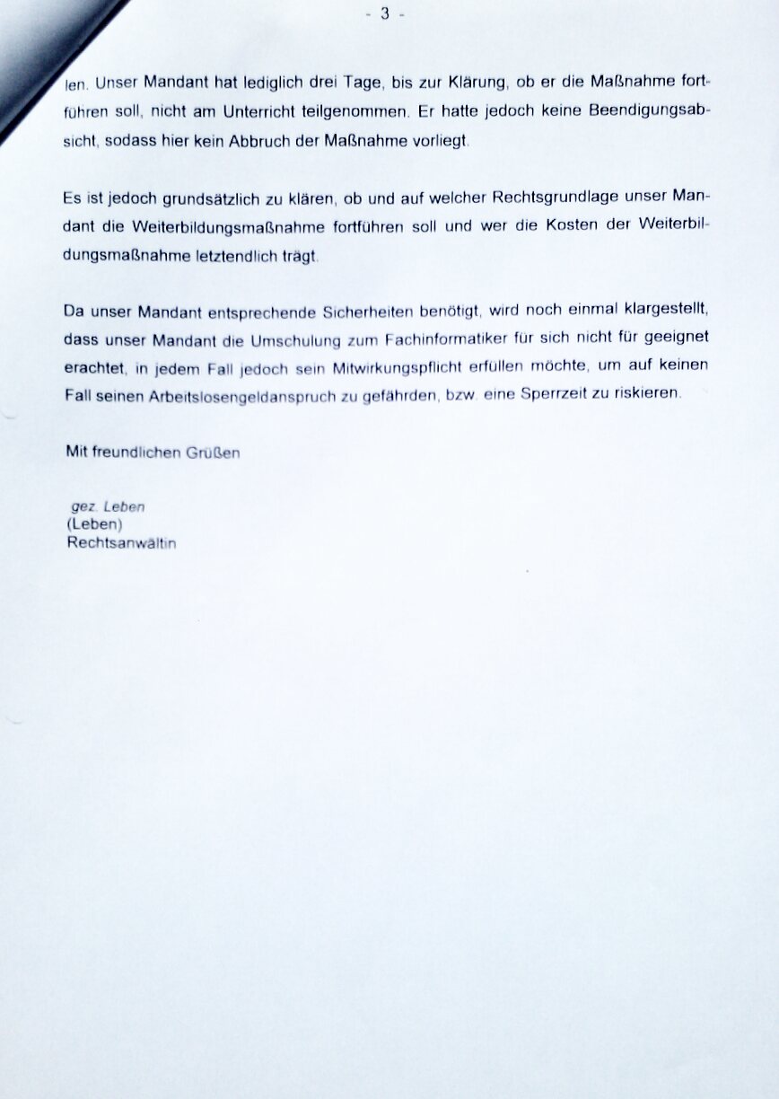 Widerspruch gegen Bewilliguns in vollen Umfang entsprochen
